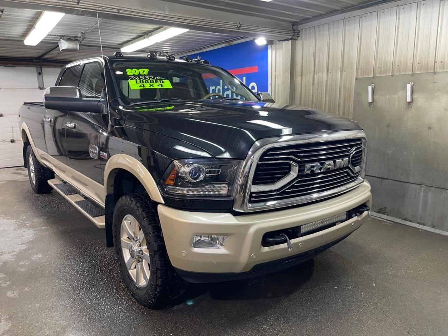 2017 BLACK RAM 2500 LONGHORN (3C6UR5LJ2HG) with an 6.4L engine, Automatic transmission, located at 2525 S. Cushman, Fairbanks, AK, 99701, (907) 452-5707, 64.824036, -147.712311 - Photo#0