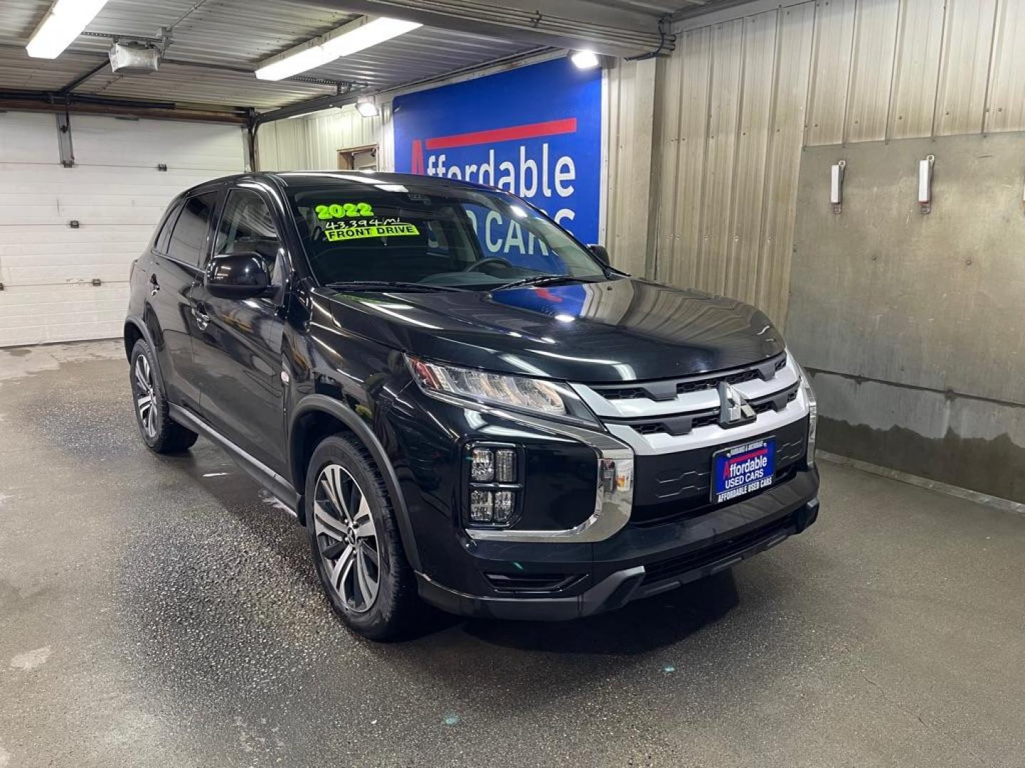 2022 BLACK MITSUBISHI OUTLANDER SPORT ES (JA4APUAU1NU) with an 2.0L engine, Automatic transmission, located at 2525 S. Cushman, Fairbanks, AK, 99701, (907) 452-5707, 64.824036, -147.712311 - Photo#0
