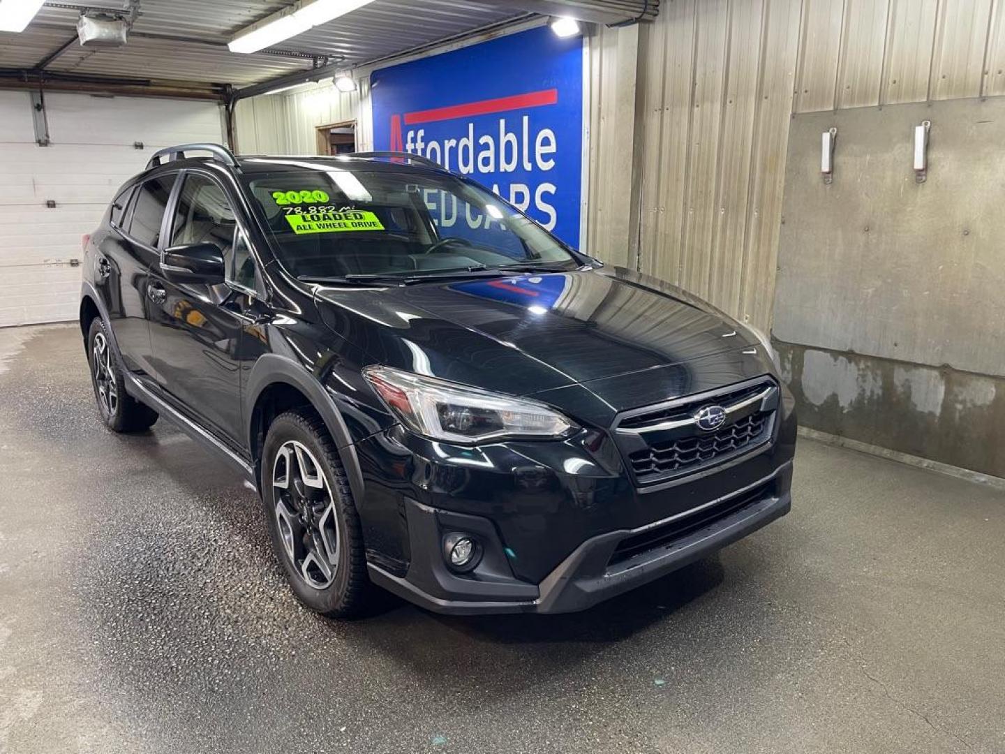 2020 BLACK SUBARU CROSSTREK LIMITED (JF2GTANC0L8) with an 2.0L engine, Continuously Variable transmission, located at 2525 S. Cushman, Fairbanks, AK, 99701, (907) 452-5707, 64.824036, -147.712311 - Photo#0