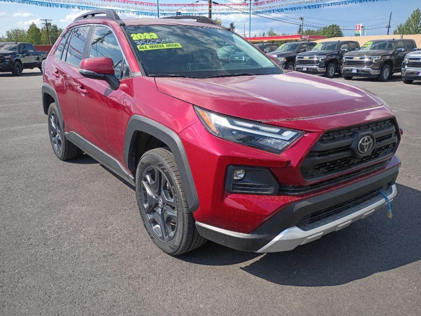 2023 RED TOYOTA RAV4 ADVENTURE (2T3J1RFV4PW) with an 2.5L engine, Automatic transmission, located at 2525 S. Cushman, Fairbanks, AK, 99701, (907) 452-5707, 64.824036, -147.712311 - Photo#1