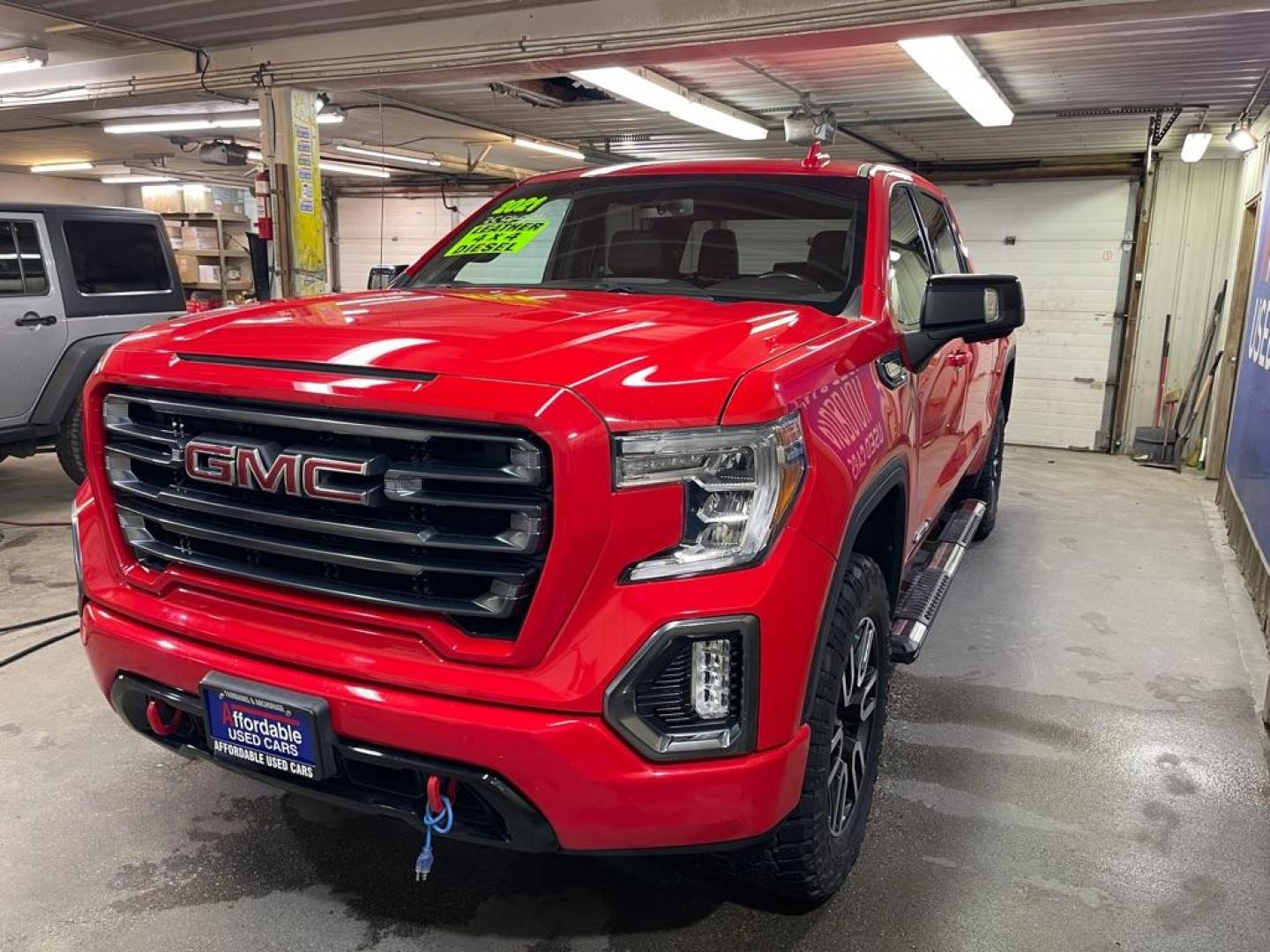 2021 RED GMC SIERRA 1500 AT4 (3GTU9EET9MG) with an 3.0L engine, Automatic transmission, located at 2525 S. Cushman, Fairbanks, AK, 99701, (907) 452-5707, 64.824036, -147.712311 - Photo#1
