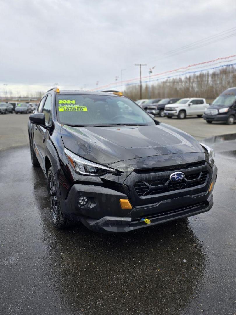 2024 BLACK SUBARU CROSSTREK WILDERNESS (4S4GUHU65R3) with an 2.5L engine, Continuously Variable transmission, located at 2525 S. Cushman, Fairbanks, AK, 99701, (907) 452-5707, 64.824036, -147.712311 - Photo#0