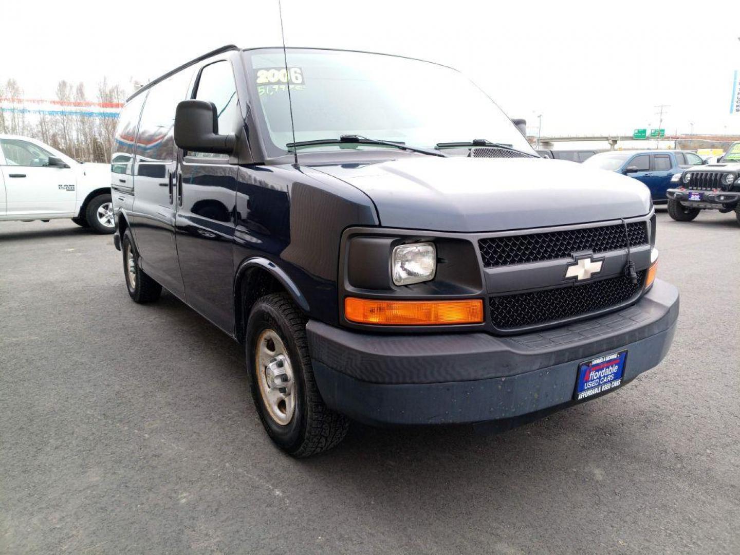 2006 BLUE CHEVROLET EXPRESS G1500 (1GCEG15X661) with an 4.3L engine, Automatic transmission, located at 2525 S. Cushman, Fairbanks, AK, 99701, (907) 452-5707, 64.824036, -147.712311 - Photo#0