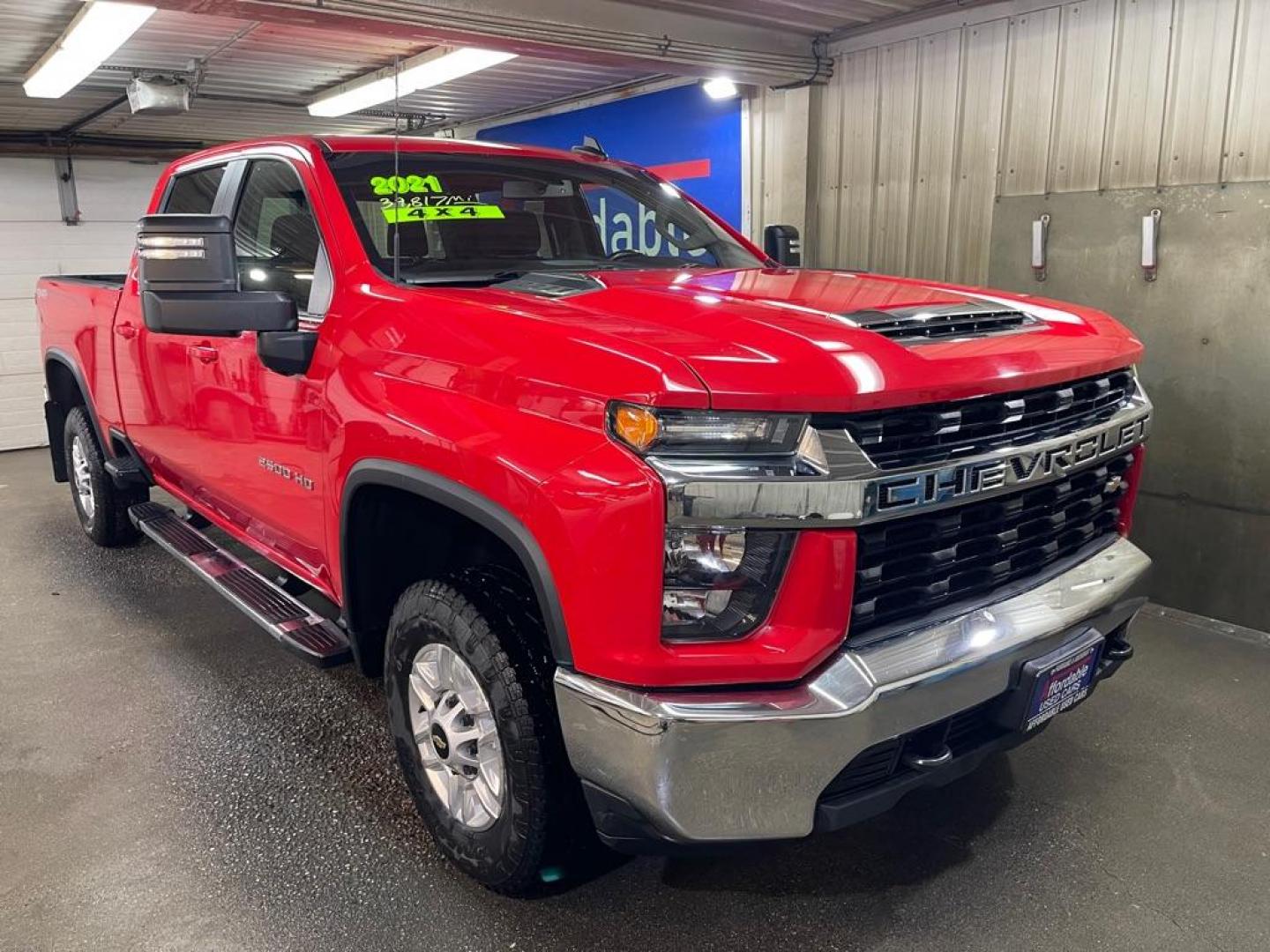 2021 RED CHEVROLET SILVERADO 2500 HEAVY DUTY LT (1GC4YNE72MF) with an 6.6L engine, Automatic transmission, located at 2525 S. Cushman, Fairbanks, AK, 99701, (907) 452-5707, 64.824036, -147.712311 - Photo#0