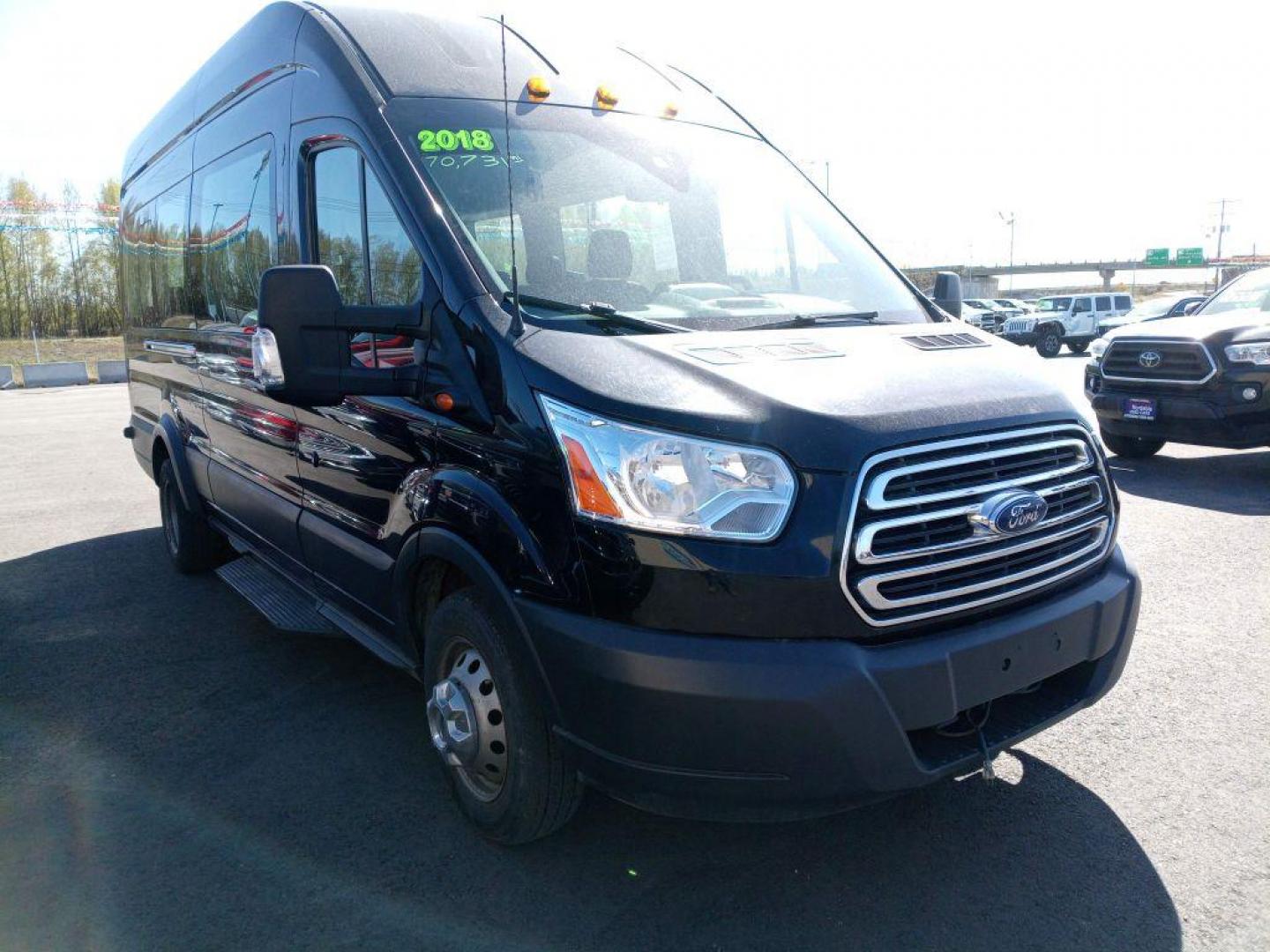 2018 BLACK FORD TRANSIT T-350 HD (1FBVU4XG5JK) with an 3.5L engine, Automatic transmission, located at 2525 S. Cushman, Fairbanks, AK, 99701, (907) 452-5707, 64.824036, -147.712311 - Photo#0