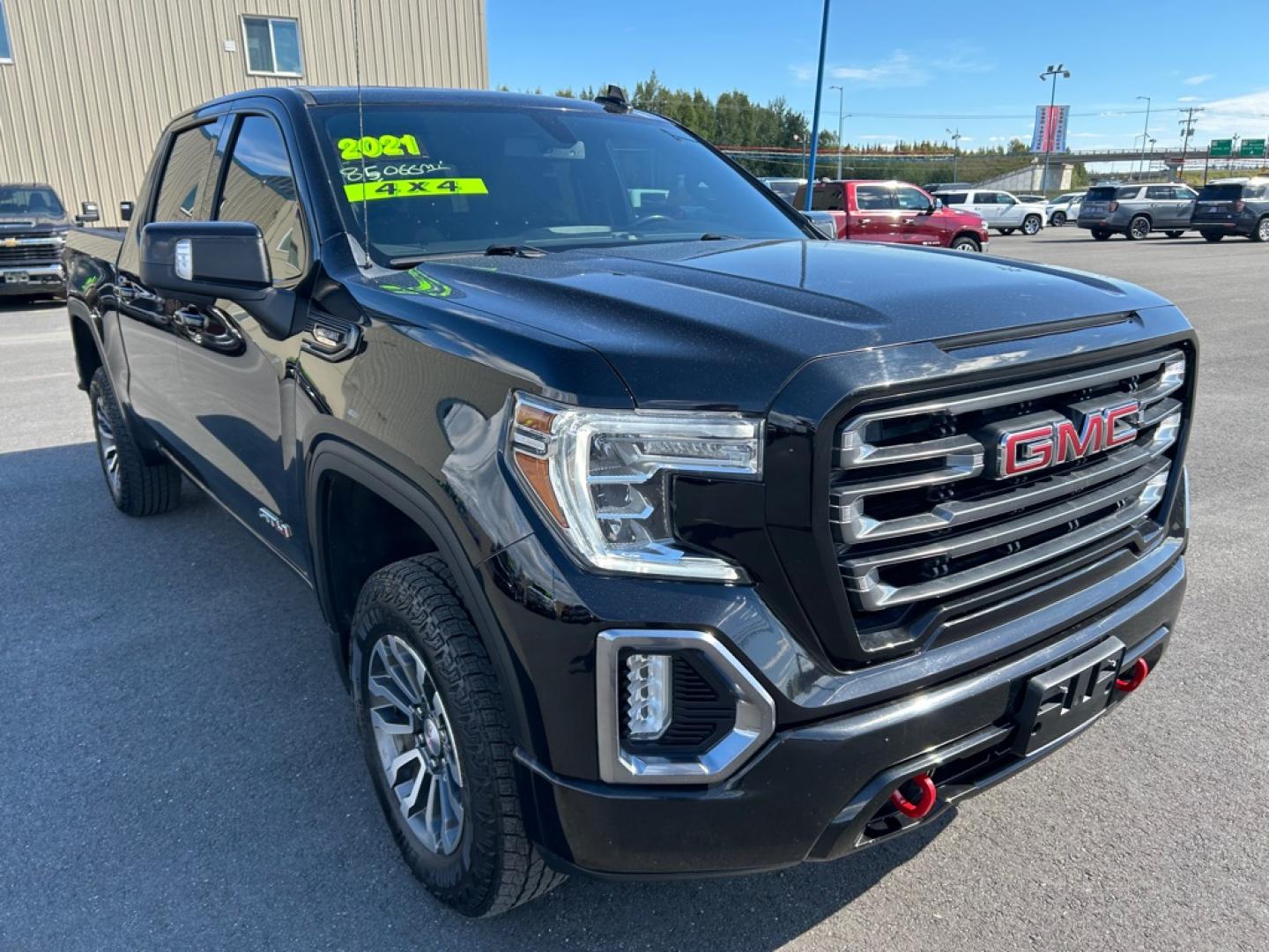 2021 BLACK GMC SIERRA AT4 1500 AT4 (1GTU9EET2MZ) with an 3.0L engine, Automatic transmission, located at 2525 S. Cushman, Fairbanks, AK, 99701, (907) 452-5707, 64.824036, -147.712311- Photo#1
