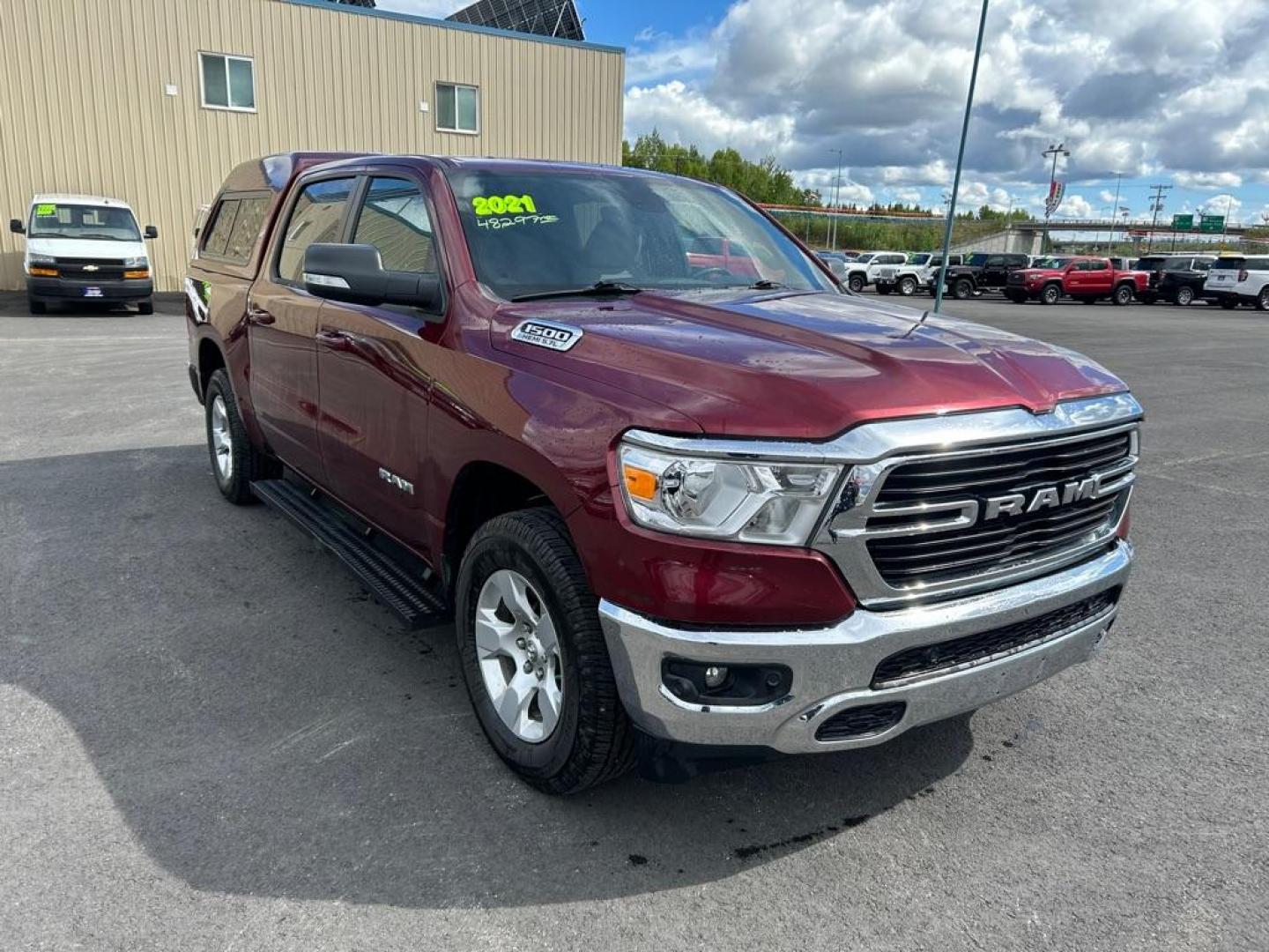 2021 MAROON RAM 1500 BIG HORN/LONE STAR (1C6SRFFT3MN) with an 5.7L engine, Automatic transmission, located at 2525 S. Cushman, Fairbanks, AK, 99701, (907) 452-5707, 64.824036, -147.712311 - Photo#1