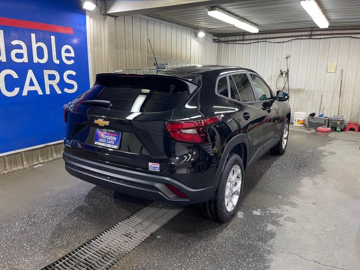 2024 BLACK CHEVROLET TRAX LS (KL77LFE23RC) with an 1.2L engine, Automatic transmission, located at 2525 S. Cushman, Fairbanks, AK, 99701, (907) 452-5707, 64.824036, -147.712311 - Photo#2