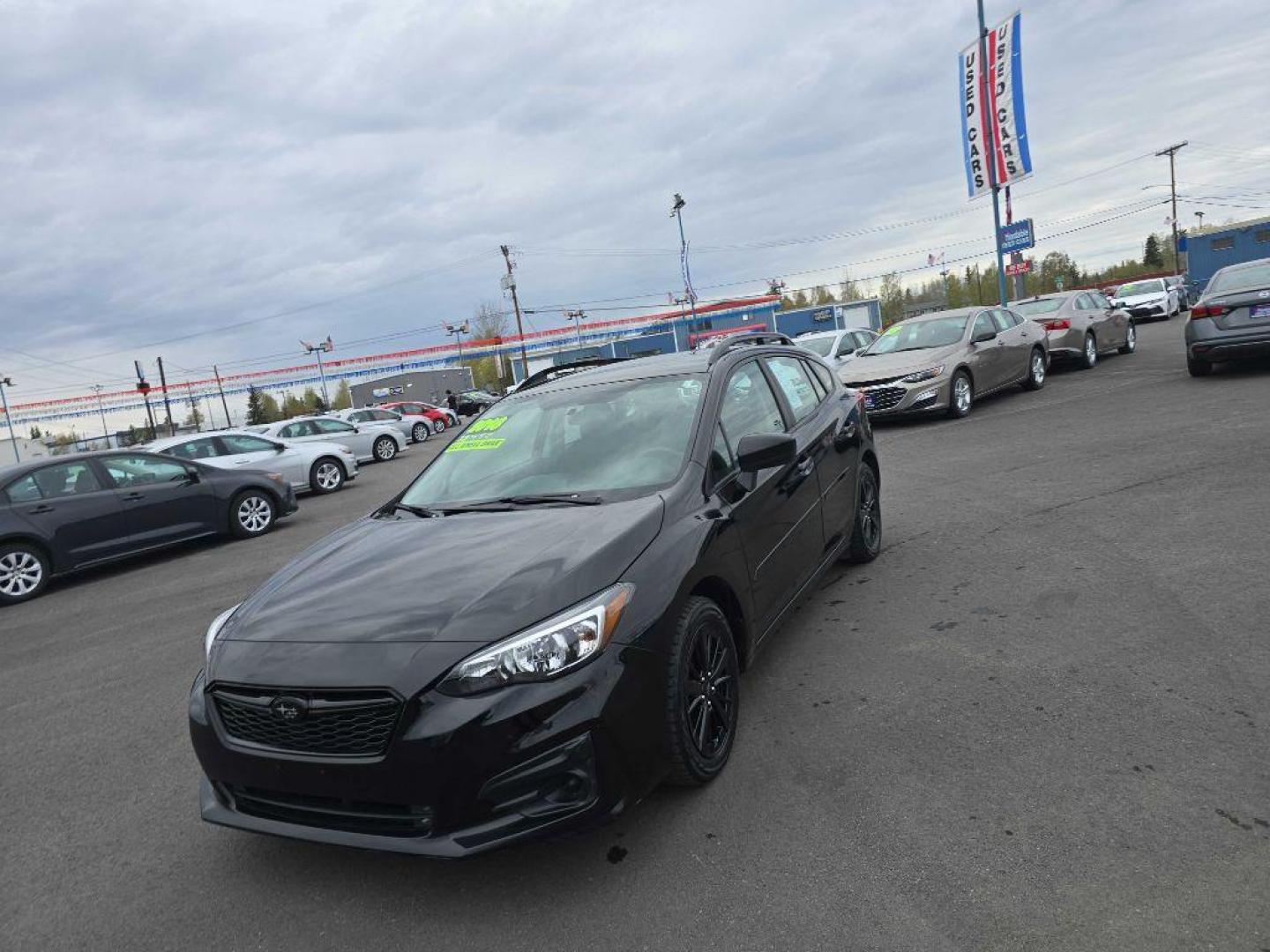 2018 BLACK SUBARU IMPREZA PREMIUM (4S3GTAB64J3) with an 2.0L engine, Continuously Variable transmission, located at 2525 S. Cushman, Fairbanks, AK, 99701, (907) 452-5707, 64.824036, -147.712311 - Photo#2