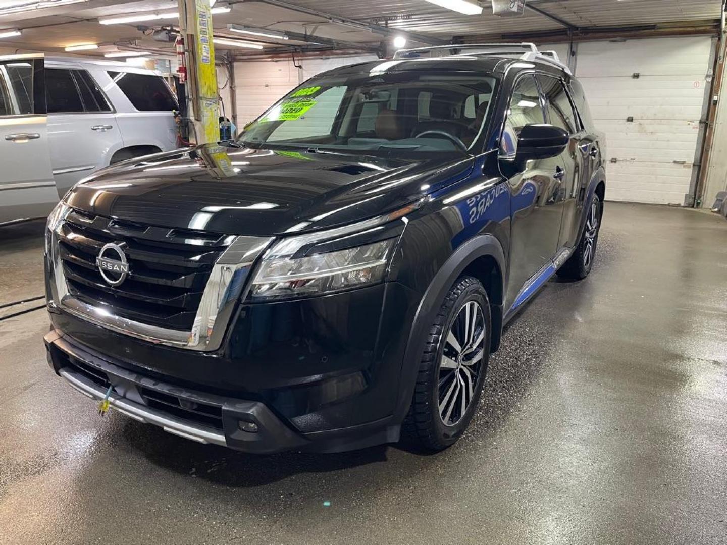 2023 BLACK NISSAN PATHFINDER PLATINUM (5N1DR3DK9PC) with an 3.5L engine, Automatic transmission, located at 2525 S. Cushman, Fairbanks, AK, 99701, (907) 452-5707, 64.824036, -147.712311 - Photo#1
