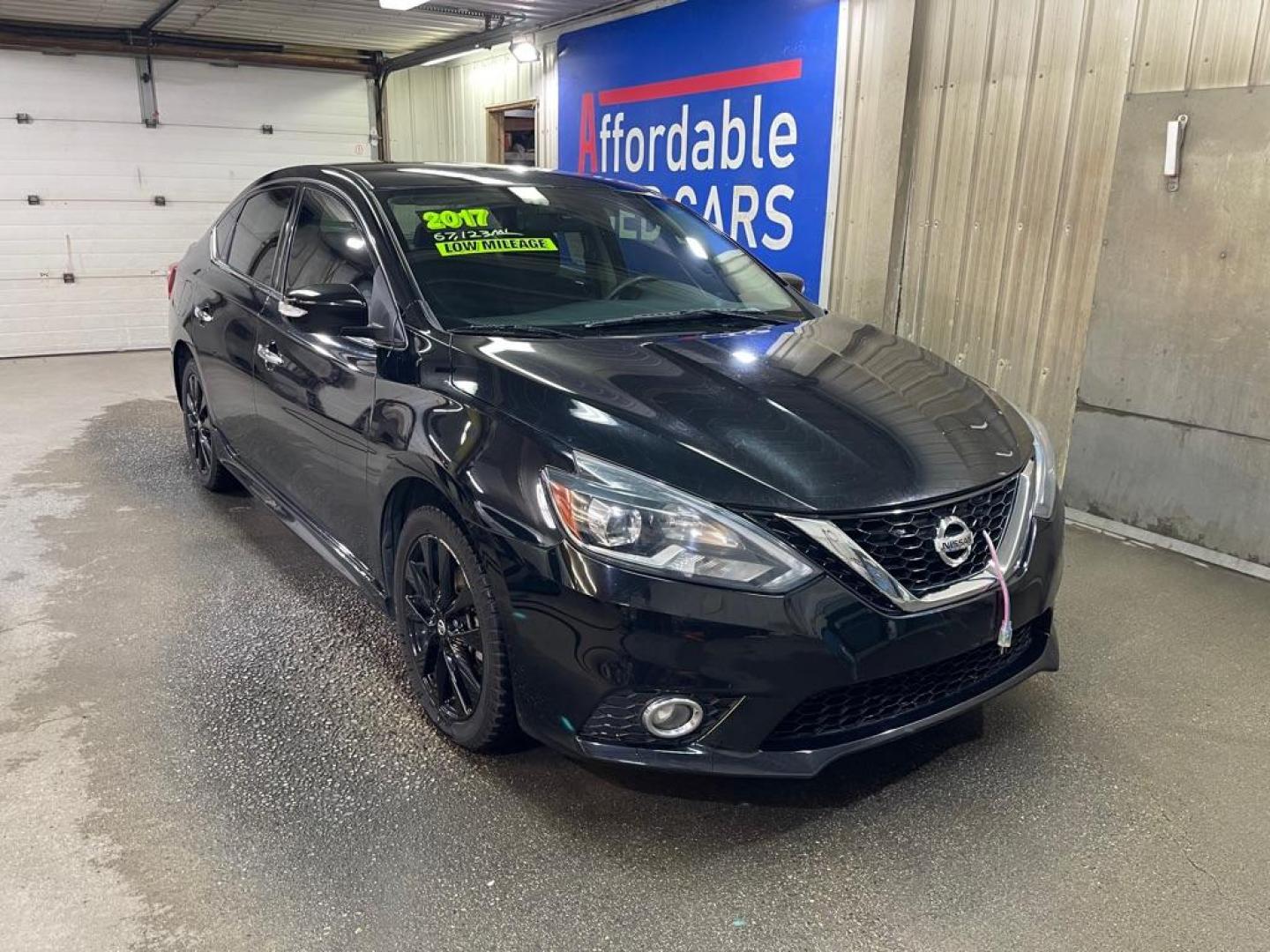 2017 BLACK NISSAN SENTRA SR (3N1AB7AP1HY) with an 1.8L engine, Continuously Variable transmission, located at 2525 S. Cushman, Fairbanks, AK, 99701, (907) 452-5707, 64.824036, -147.712311 - Photo#0
