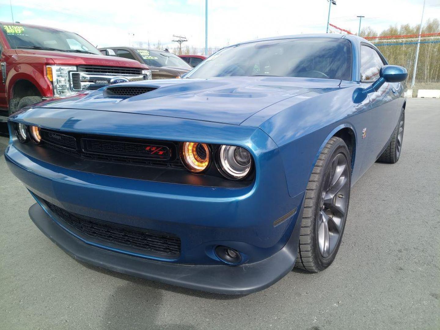 2021 BLUE DODGE CHALLENGER R/T SCAT PACK (2C3CDZFJ2MH) with an 6.4L engine, 6-Speed Manual transmission, located at 2525 S. Cushman, Fairbanks, AK, 99701, (907) 452-5707, 64.824036, -147.712311 - Photo#1