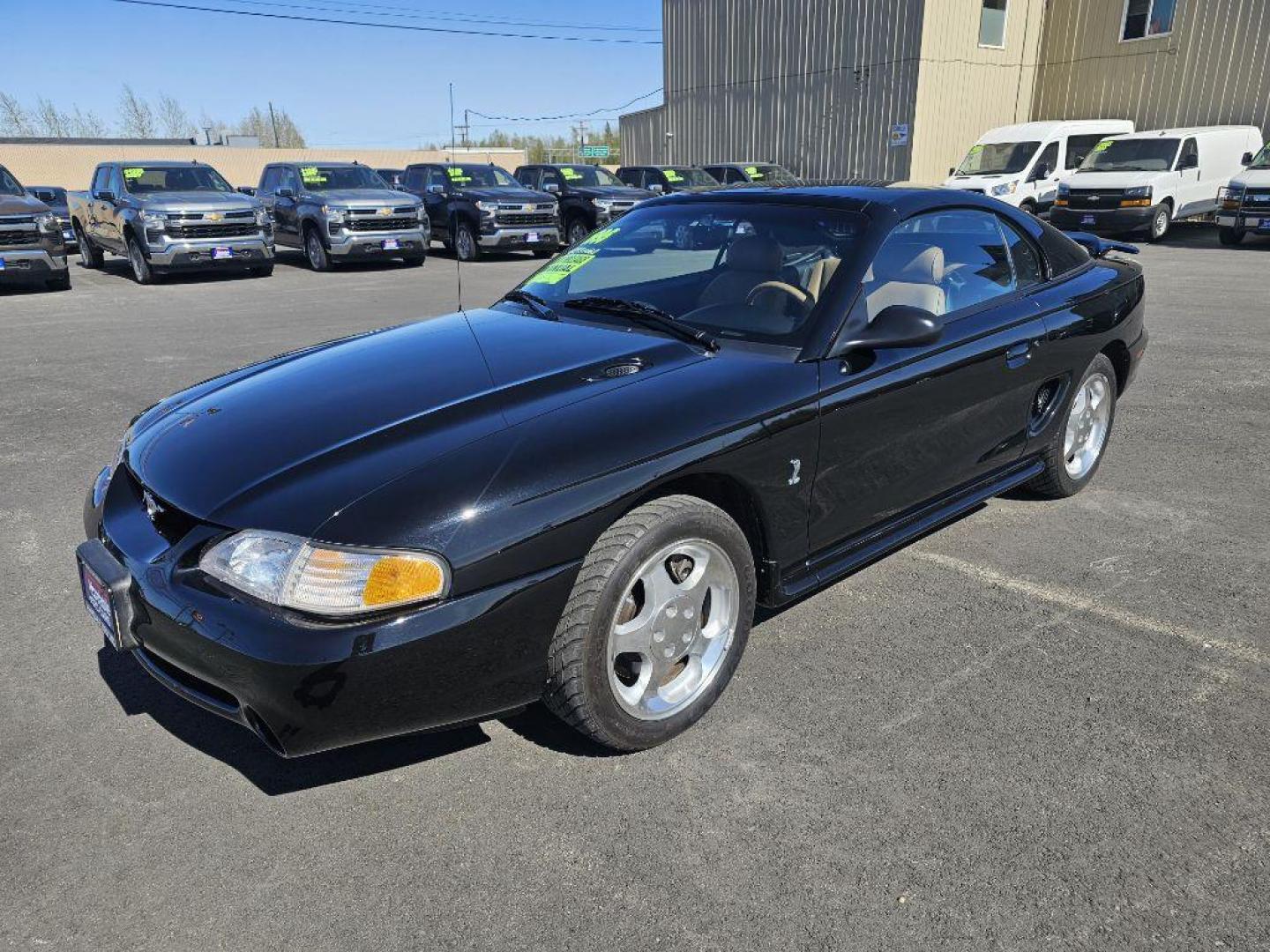 1995 BLACK FORD MUSTANG COBRA SVT (1FALP45D5SF) with an 5.0L engine, 4-Speed Manual transmission, located at 2525 S. Cushman, Fairbanks, AK, 99701, (907) 452-5707, 64.824036, -147.712311 - Photo#3