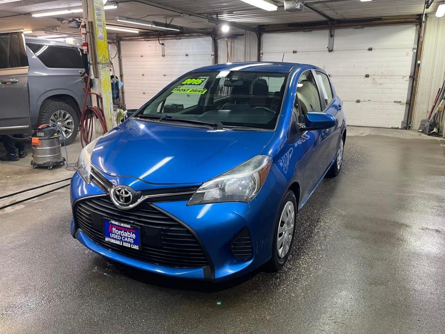 2015 BLUE TOYOTA YARIS (VNKKTUD34FA) with an 1.5L engine, Automatic transmission, located at 2525 S. Cushman, Fairbanks, AK, 99701, (907) 452-5707, 64.824036, -147.712311 - Photo#1