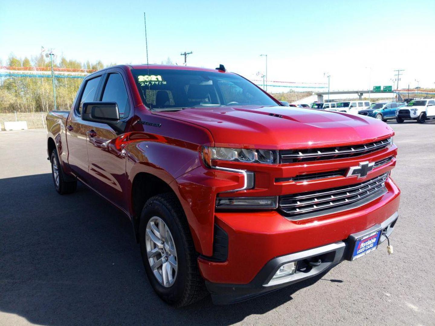 2021 RED CHEVROLET SILVERADO 1500 RST (3GCUYEEL9MG) with an 6.2L engine, Automatic transmission, located at 2525 S. Cushman, Fairbanks, AK, 99701, (907) 452-5707, 64.824036, -147.712311 - Photo#0