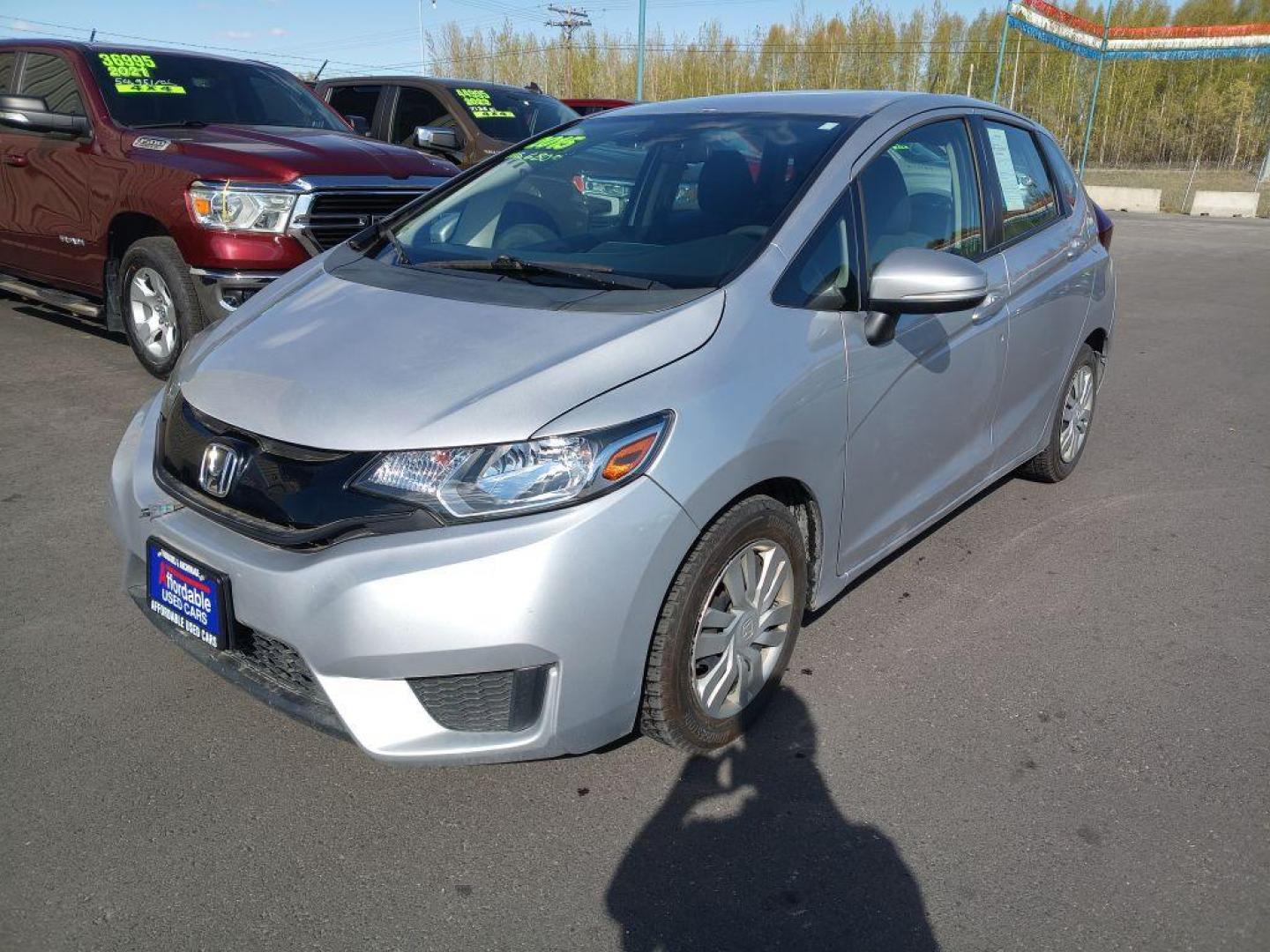 2015 SILVER HONDA FIT LX (3HGGK5G5XFM) with an 1.5L engine, 5-Speed Manual transmission, located at 2525 S. Cushman, Fairbanks, AK, 99701, (907) 452-5707, 64.824036, -147.712311 - Photo#1