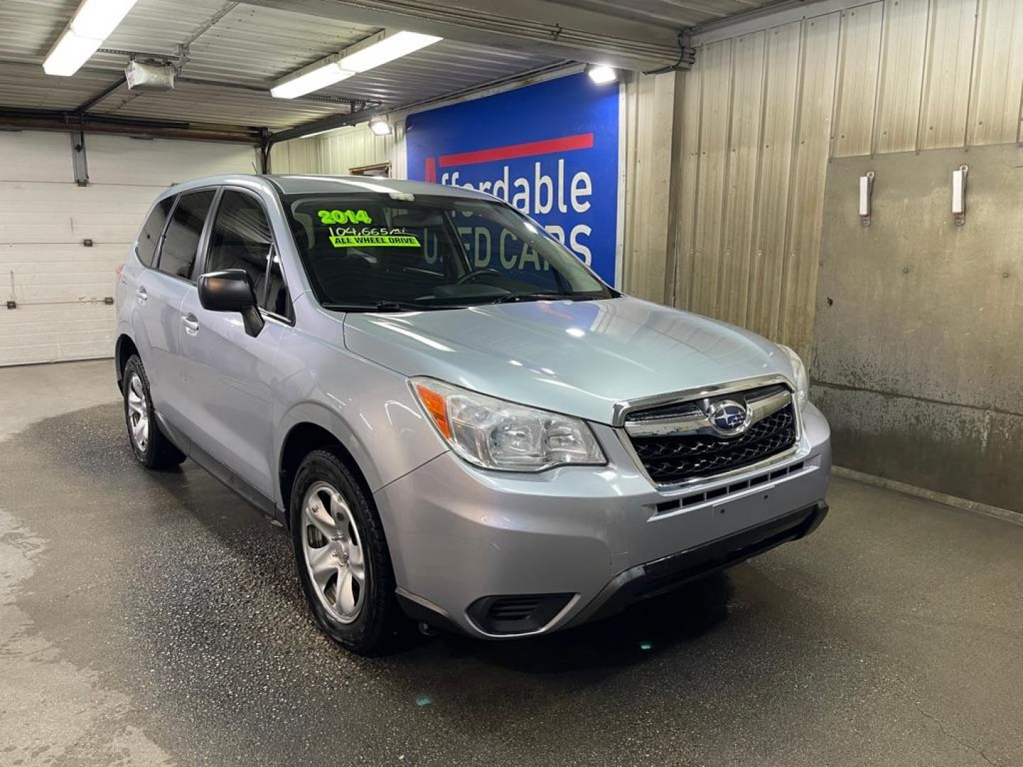 2014 SILVER SUBARU FORESTER 2.5I (JF2SJAAC9EH) with an 2.5L engine, Continuously Variable transmission, located at 2525 S. Cushman, Fairbanks, AK, 99701, (907) 452-5707, 64.824036, -147.712311 - Photo#0