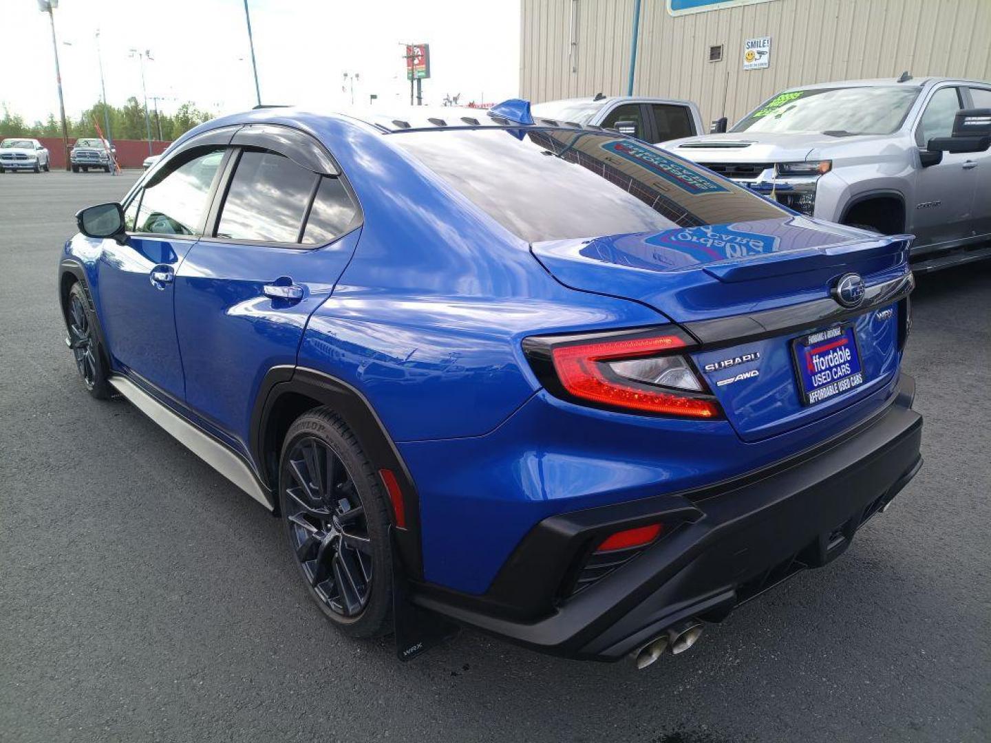 2023 BLUE SUBARU WRX LIMITED (JF1VBAL6XP9) with an 2.5L engine, Manual transmission, located at 2525 S. Cushman, Fairbanks, AK, 99701, (907) 452-5707, 64.824036, -147.712311 - Photo#3