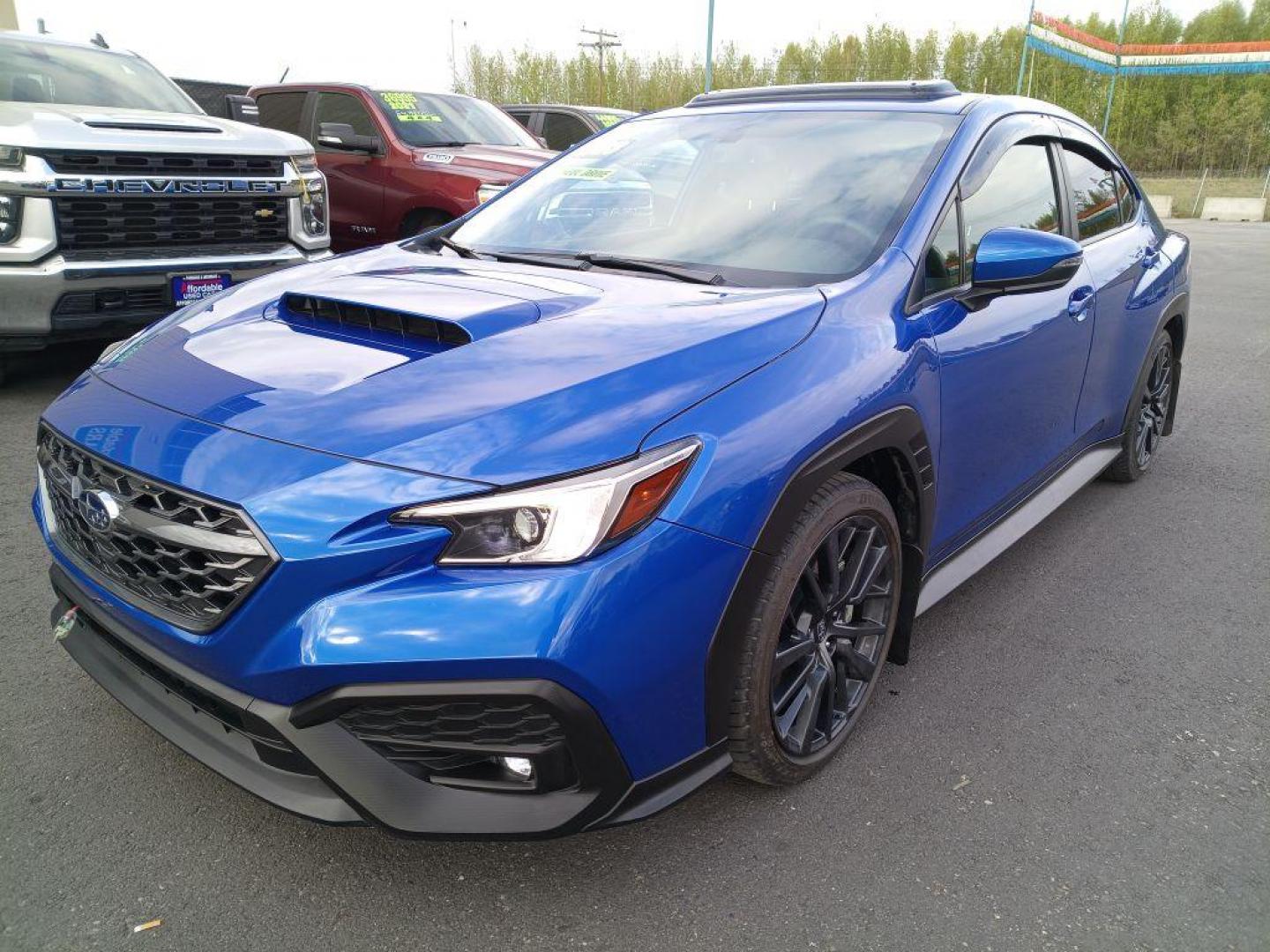 2023 BLUE SUBARU WRX LIMITED (JF1VBAL6XP9) with an 2.5L engine, Manual transmission, located at 2525 S. Cushman, Fairbanks, AK, 99701, (907) 452-5707, 64.824036, -147.712311 - Photo#1