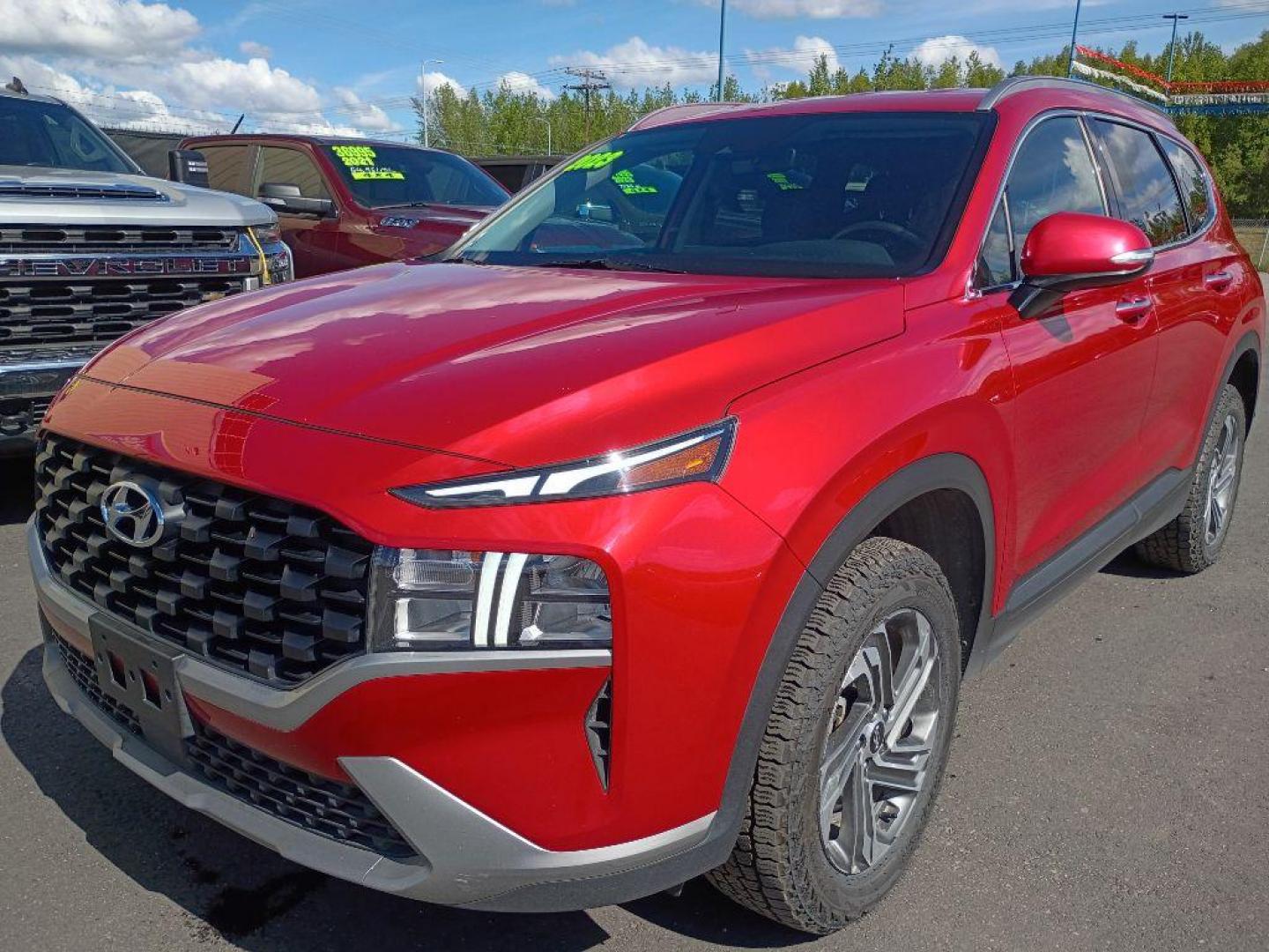 2023 RED HYUNDAI SANTA FE SEL (5NMS2DAJXPH) with an 2.5L engine, Automatic transmission, located at 2525 S. Cushman, Fairbanks, AK, 99701, (907) 452-5707, 64.824036, -147.712311 - Photo#1