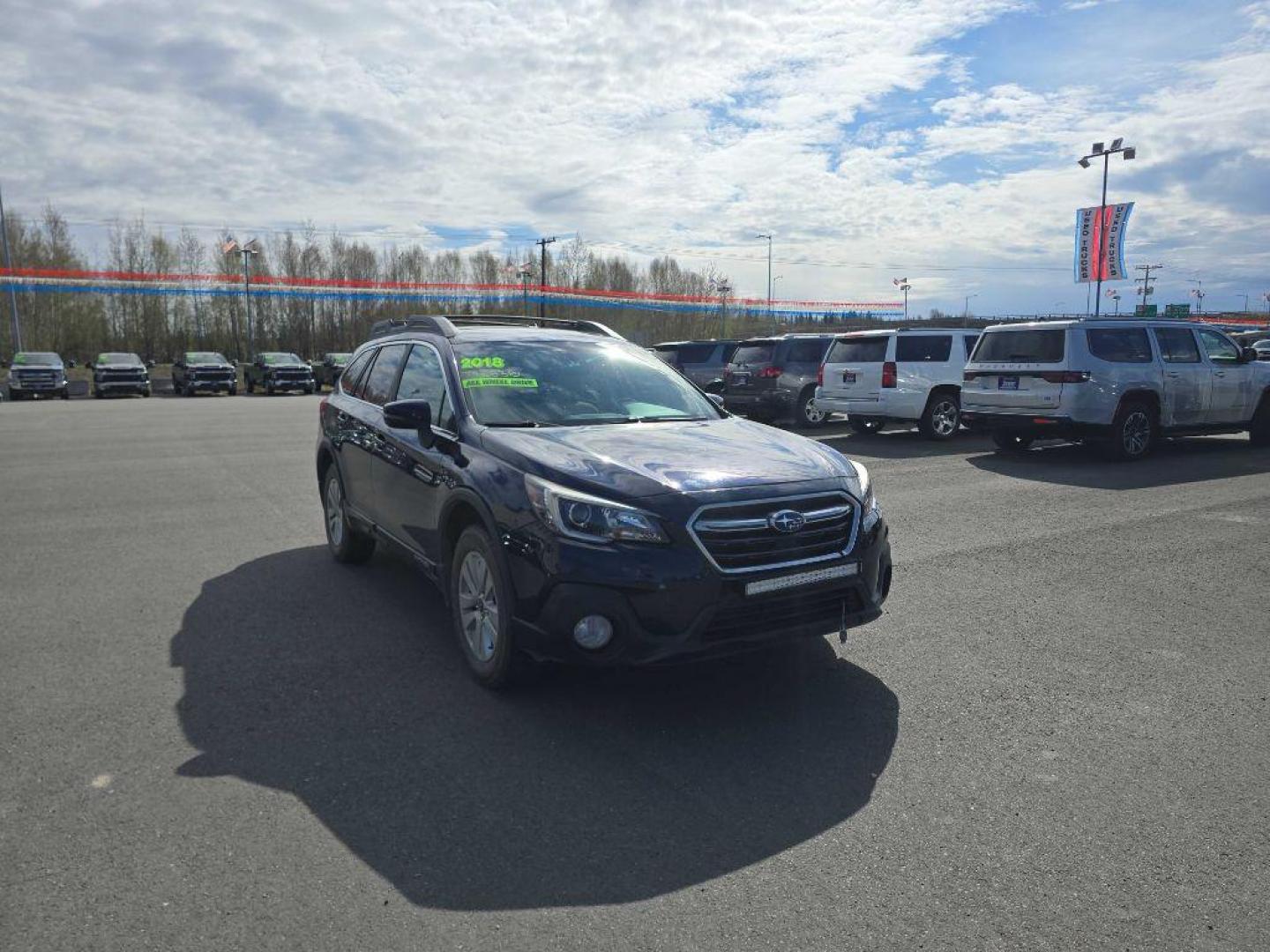 2018 BLUE SUBARU OUTBACK 2.5I PREMIUM (4S4BSAHC2J3) with an 2.5L engine, Continuously Variable transmission, located at 2525 S. Cushman, Fairbanks, AK, 99701, (907) 452-5707, 64.824036, -147.712311 - Photo#0