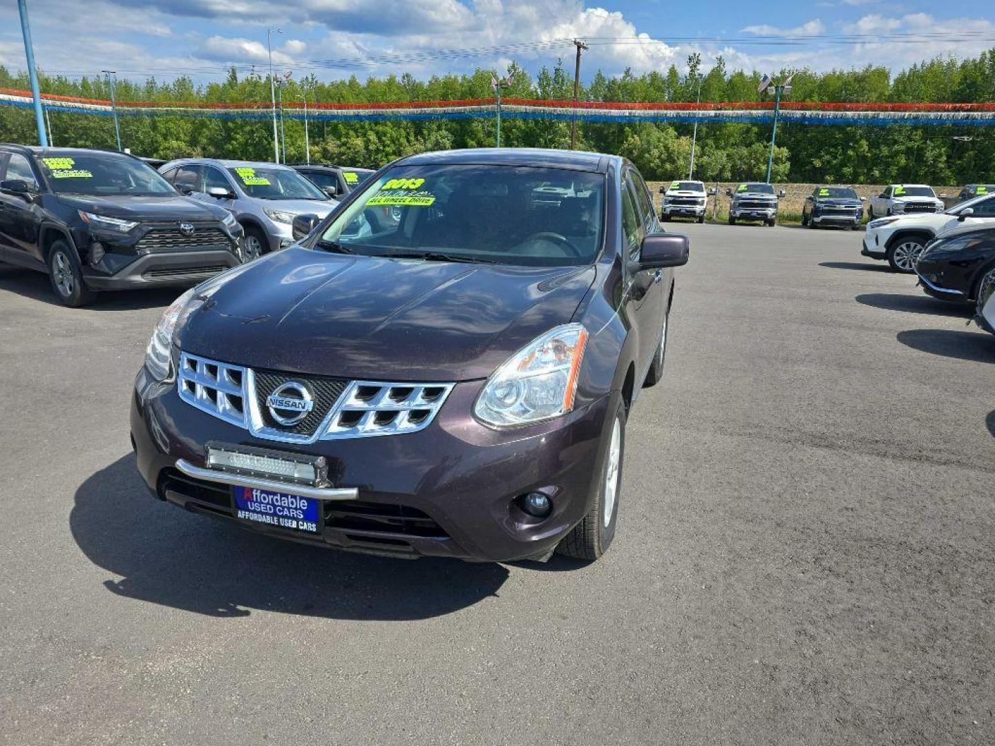 2013 BLACK NISSAN ROGUE S (JN8AS5MV9DW) with an 2.5L engine, Continuously Variable transmission, located at 2525 S. Cushman, Fairbanks, AK, 99701, (907) 452-5707, 64.824036, -147.712311 - Photo#1