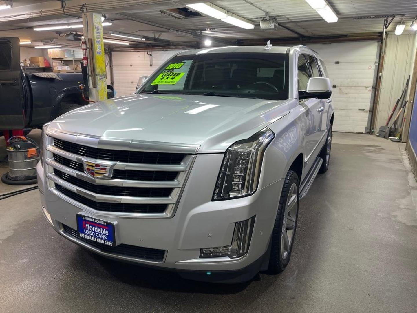 2018 SILVER CADILLAC ESCALADE LUXURY (1GYS4BKJ5JR) with an 6.2L engine, Automatic transmission, located at 2525 S. Cushman, Fairbanks, AK, 99701, (907) 452-5707, 64.824036, -147.712311 - Photo#1