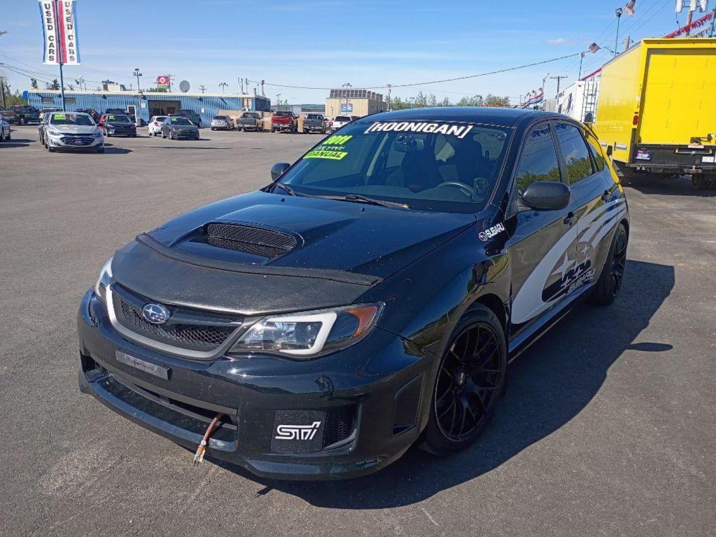 2011 BLACK SUBARU IMPREZA WRX (JF1GR7E67BG) with an 2.5L engine, Automatic transmission, located at 2525 S. Cushman, Fairbanks, AK, 99701, (907) 452-5707, 64.824036, -147.712311 - Photo#1