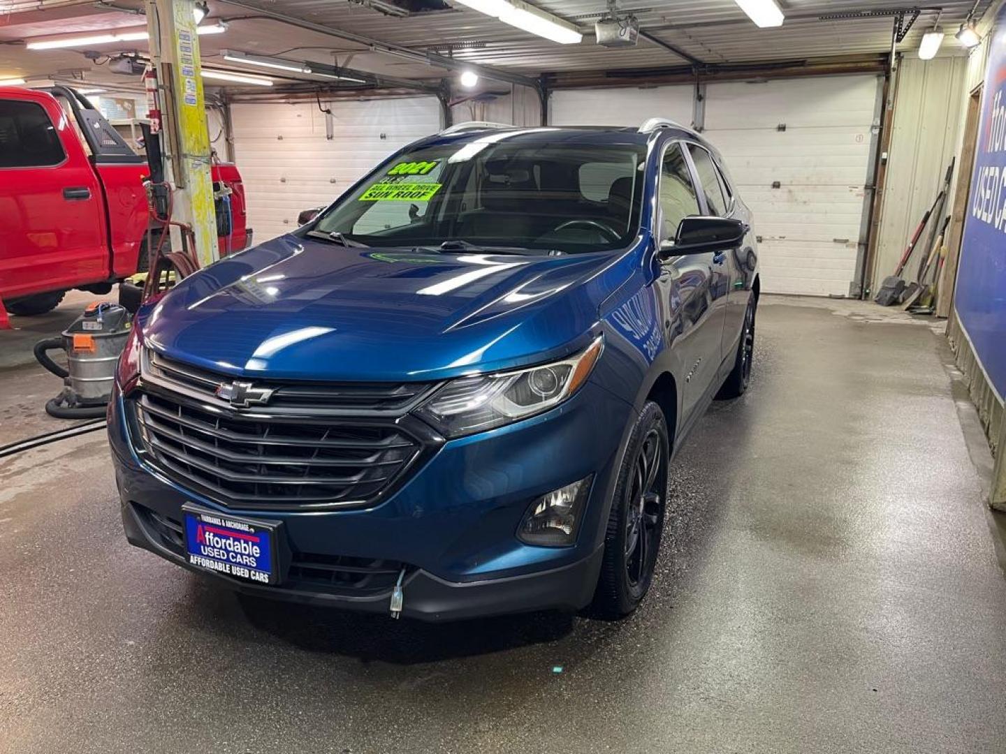 2021 BLUE CHEVROLET EQUINOX LT (2GNAXUEV4M6) with an 1.5L engine, Automatic transmission, located at 2525 S. Cushman, Fairbanks, AK, 99701, (907) 452-5707, 64.824036, -147.712311 - Photo#1