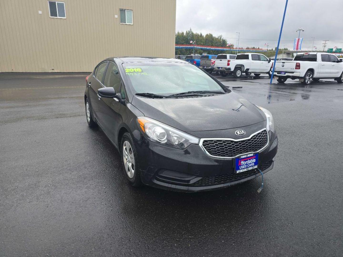 2016 BLACK KIA FORTE LX (KNAFK4A69G5) with an 1.8L engine, Automatic transmission, located at 2525 S. Cushman, Fairbanks, AK, 99701, (907) 452-5707, 64.824036, -147.712311 - Photo#2