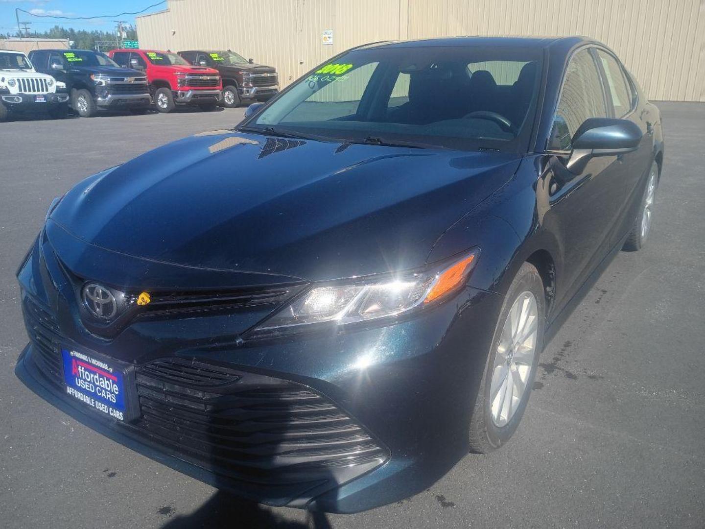 2018 BLUE TOYOTA CAMRY L (4T1B11HK5JU) with an 2.5L engine, Automatic transmission, located at 2525 S. Cushman, Fairbanks, AK, 99701, (907) 452-5707, 64.824036, -147.712311 - Photo#1