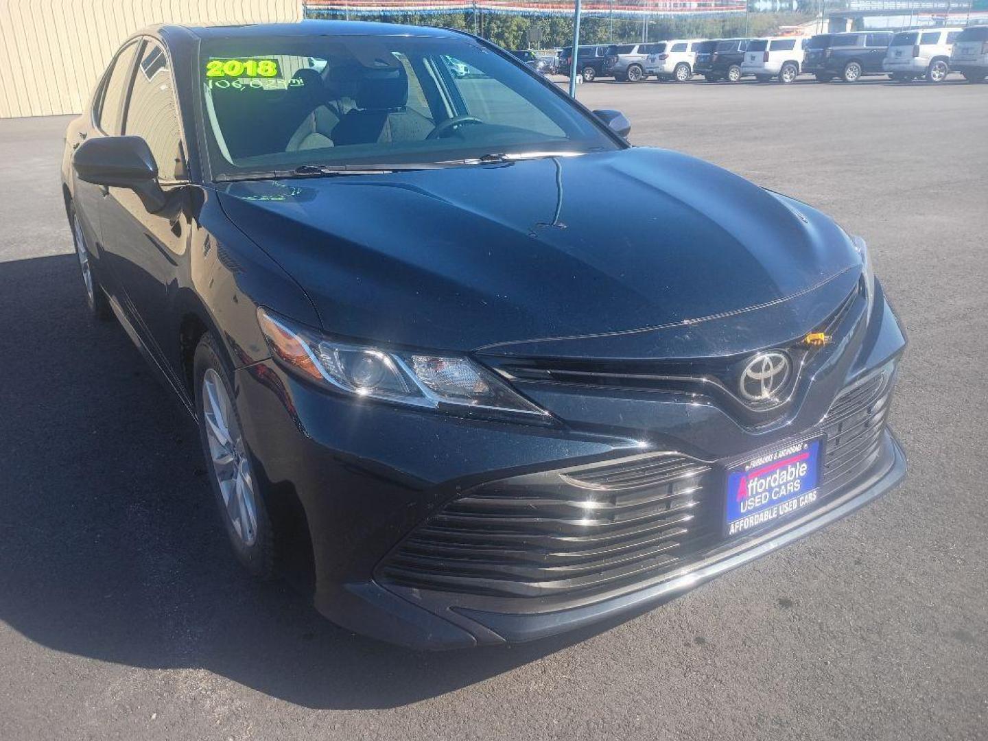 2018 BLUE TOYOTA CAMRY L (4T1B11HK5JU) with an 2.5L engine, Automatic transmission, located at 2525 S. Cushman, Fairbanks, AK, 99701, (907) 452-5707, 64.824036, -147.712311 - Photo#0