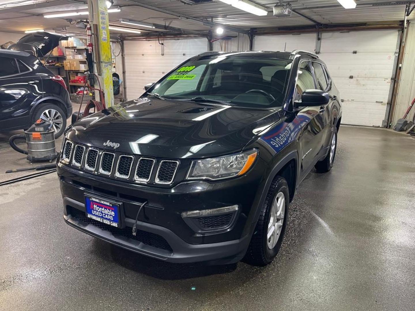 2019 BLACK JEEP COMPASS SPORT (3C4NJDAB8KT) with an 2.4L engine, Automatic transmission, located at 2525 S. Cushman, Fairbanks, AK, 99701, (907) 452-5707, 64.824036, -147.712311 - Photo#1