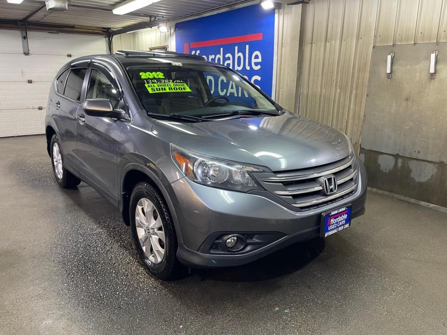 2012 GRAY HONDA CR-V EX (JHLRM4H55CC) with an 2.4L engine, Automatic transmission, located at 2525 S. Cushman, Fairbanks, AK, 99701, (907) 452-5707, 64.824036, -147.712311 - Photo#0