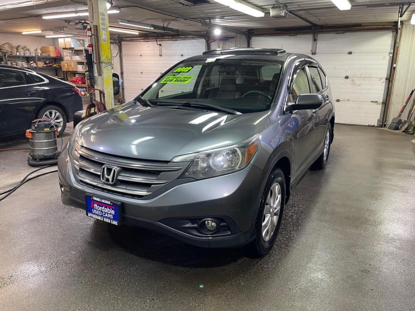 2012 GRAY HONDA CR-V EX (JHLRM4H55CC) with an 2.4L engine, Automatic transmission, located at 2525 S. Cushman, Fairbanks, AK, 99701, (907) 452-5707, 64.824036, -147.712311 - Photo#1