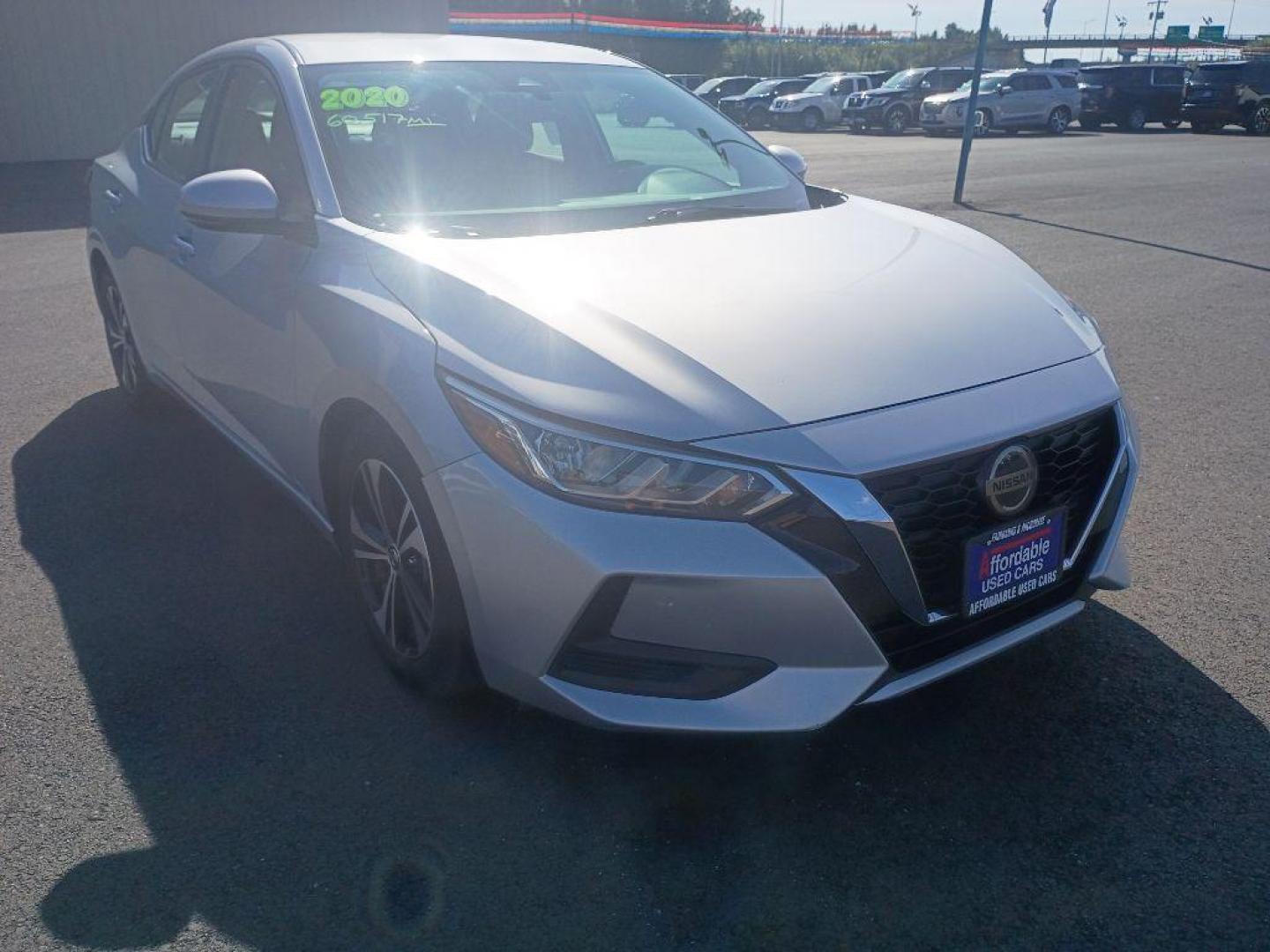 2020 SILVER NISSAN SENTRA SV (3N1AB8CV0LY) with an 2.0L engine, Continuously Variable transmission, located at 2525 S. Cushman, Fairbanks, AK, 99701, (907) 452-5707, 64.824036, -147.712311 - Photo#0