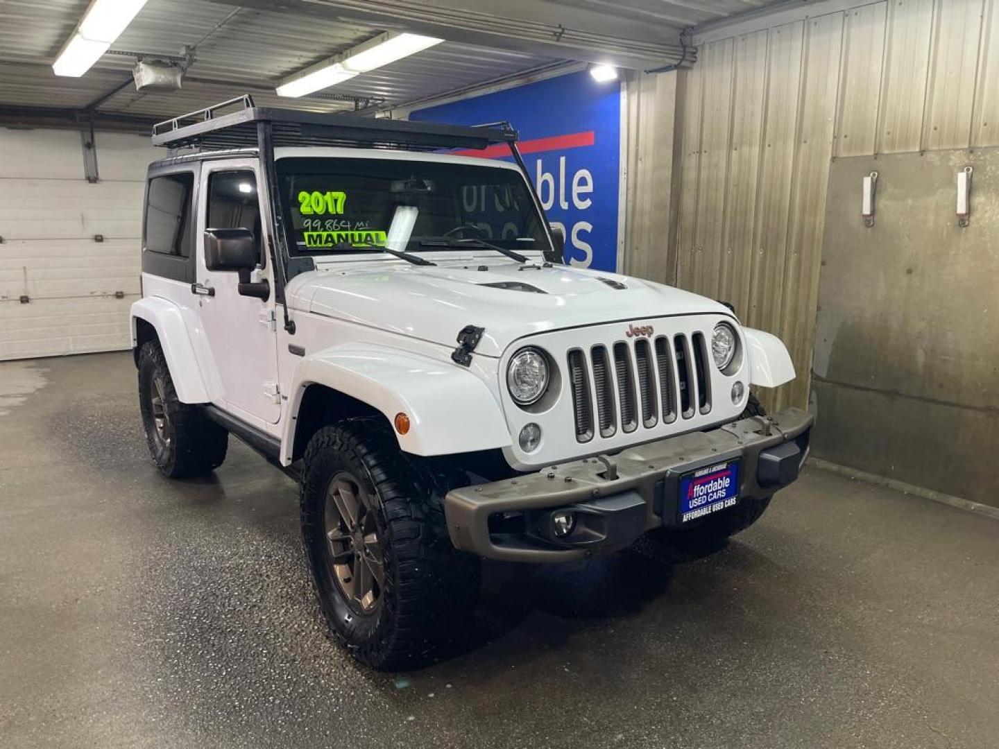 2017 WHITE JEEP WRANGLER SAHARA (1C4AJWBG7HL) with an 3.6L engine, 5-Speed Manual transmission, located at 2525 S. Cushman, Fairbanks, AK, 99701, (907) 452-5707, 64.824036, -147.712311 - Photo#0