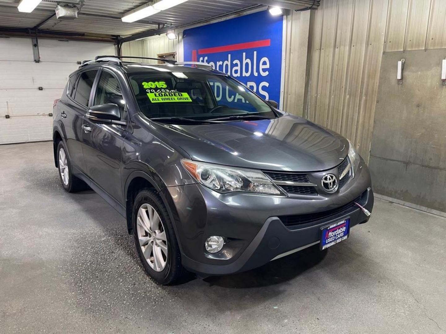 2015 GRAY TOYOTA RAV4 LIMITED (2T3DFREV8FW) with an 2.5L engine, Automatic transmission, located at 2525 S. Cushman, Fairbanks, AK, 99701, (907) 452-5707, 64.824036, -147.712311 - Photo#0