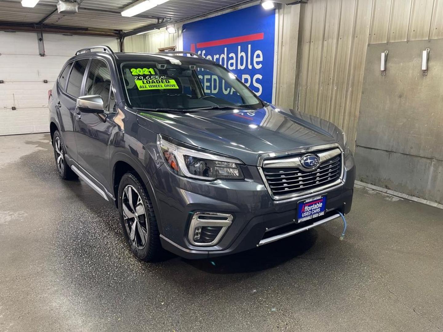 2021 GRAY SUBARU FORESTER TOURING (JF2SKAXC4MH) with an 2.5L engine, Automatic transmission, located at 2525 S. Cushman, Fairbanks, AK, 99701, (907) 452-5707, 64.824036, -147.712311 - Photo#0
