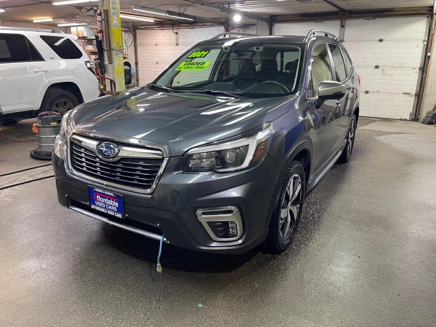 2021 GRAY SUBARU FORESTER TOURING (JF2SKAXC4MH) with an 2.5L engine, Automatic transmission, located at 2525 S. Cushman, Fairbanks, AK, 99701, (907) 452-5707, 64.824036, -147.712311 - Photo#1