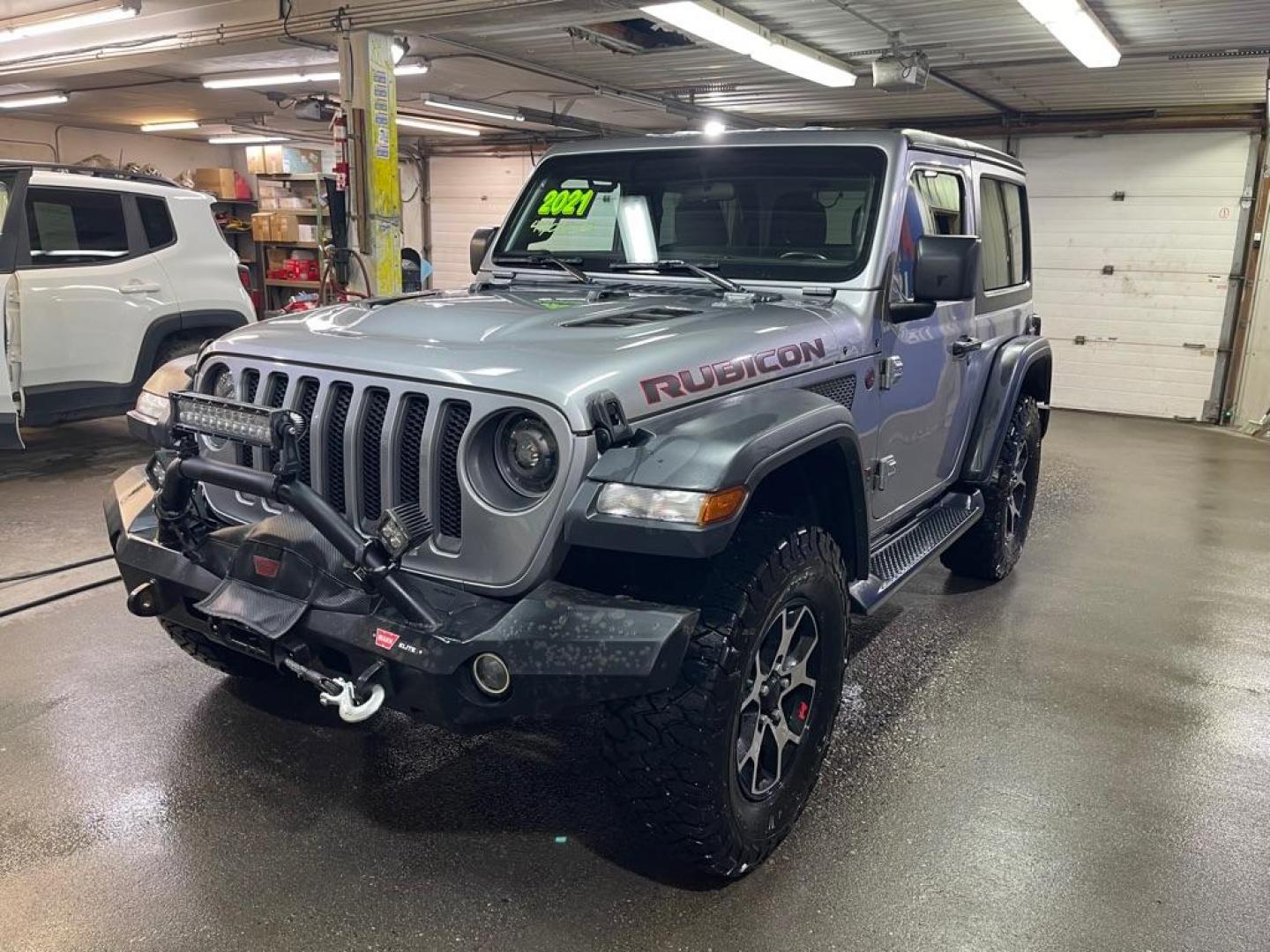 2021 SILVER JEEP WRANGLER RUBICON (1C4HJXCN1MW) with an 2.0L engine, Automatic transmission, located at 2525 S. Cushman, Fairbanks, AK, 99701, (907) 452-5707, 64.824036, -147.712311 - Photo#1