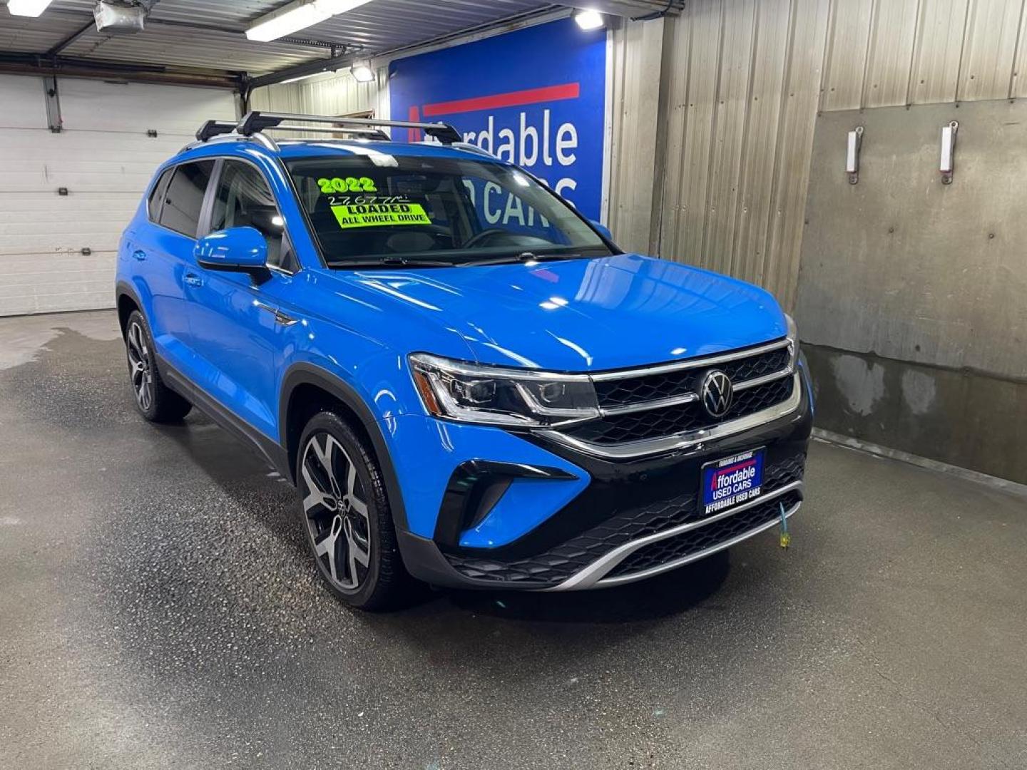 2022 BLUE VOLKSWAGEN TAOS SEL (3VV2X7B26NM) with an 1.5L engine, Automatic transmission, located at 2525 S. Cushman, Fairbanks, AK, 99701, (907) 452-5707, 64.824036, -147.712311 - Photo#0