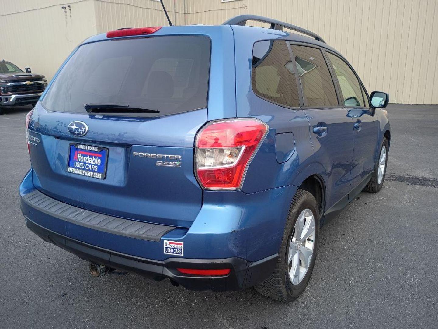 2015 BLUE SUBARU FORESTER 2.5I PREMIUM (JF2SJADC8FH) with an 2.5L engine, Automatic transmission, located at 2525 S. Cushman, Fairbanks, AK, 99701, (907) 452-5707, 64.824036, -147.712311 - Photo#2