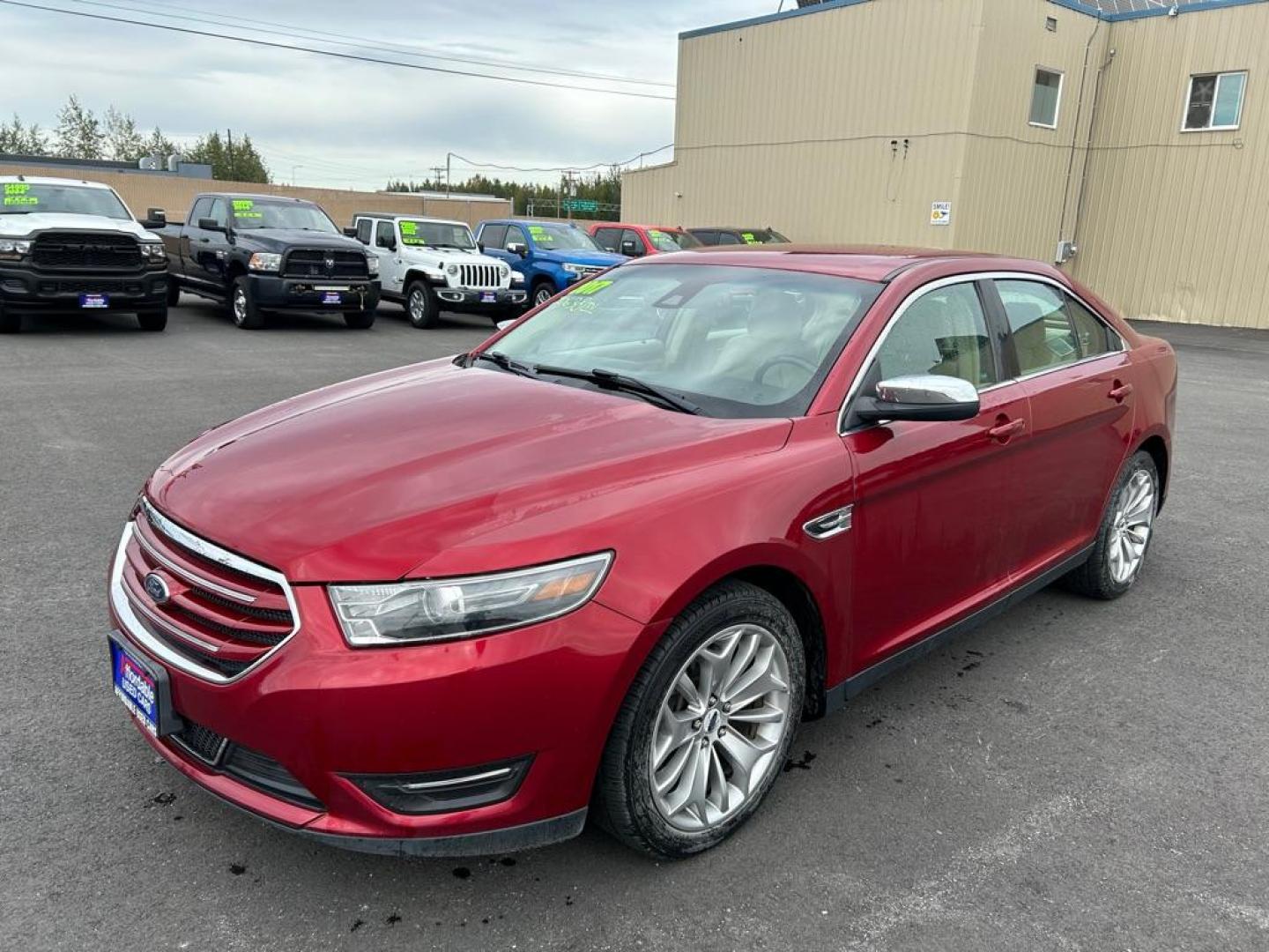 2017 RED FORD TAURUS LIMITED (1FAHP2F80HG) with an 3.5L engine, Automatic transmission, located at 2525 S. Cushman, Fairbanks, AK, 99701, (907) 452-5707, 64.824036, -147.712311 - Photo#0