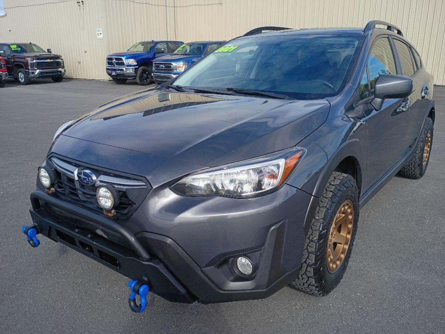2021 GRAY SUBARU CROSSTREK PREMIUM (JF2GTACC7M9) with an 2.0L engine, 8-Speed Manual transmission, located at 2525 S. Cushman, Fairbanks, AK, 99701, (907) 452-5707, 64.824036, -147.712311 - Photo#1