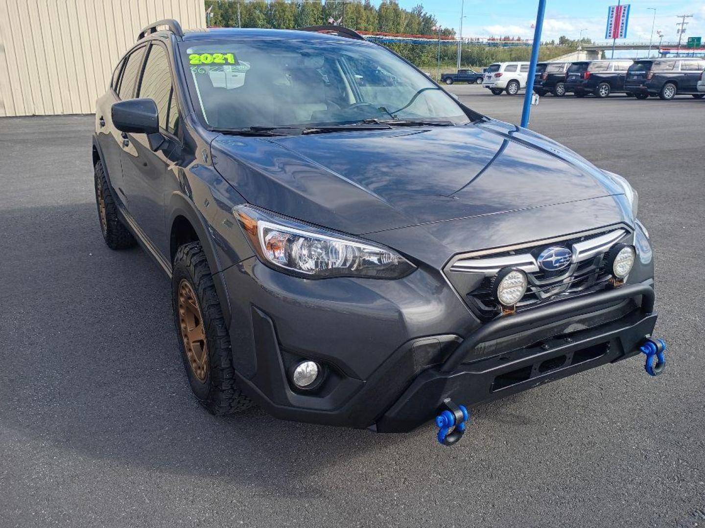 2021 GRAY SUBARU CROSSTREK PREMIUM (JF2GTACC7M9) with an 2.0L engine, 8-Speed Manual transmission, located at 2525 S. Cushman, Fairbanks, AK, 99701, (907) 452-5707, 64.824036, -147.712311 - Photo#0