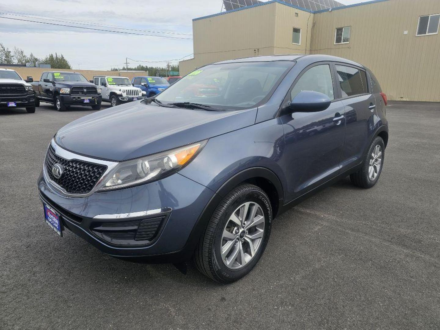 2016 BLUE KIA SPORTAGE LX (KNDPB3AC1G7) with an 2.4L engine, Automatic transmission, located at 2525 S. Cushman, Fairbanks, AK, 99701, (907) 452-5707, 64.824036, -147.712311 - Photo#0