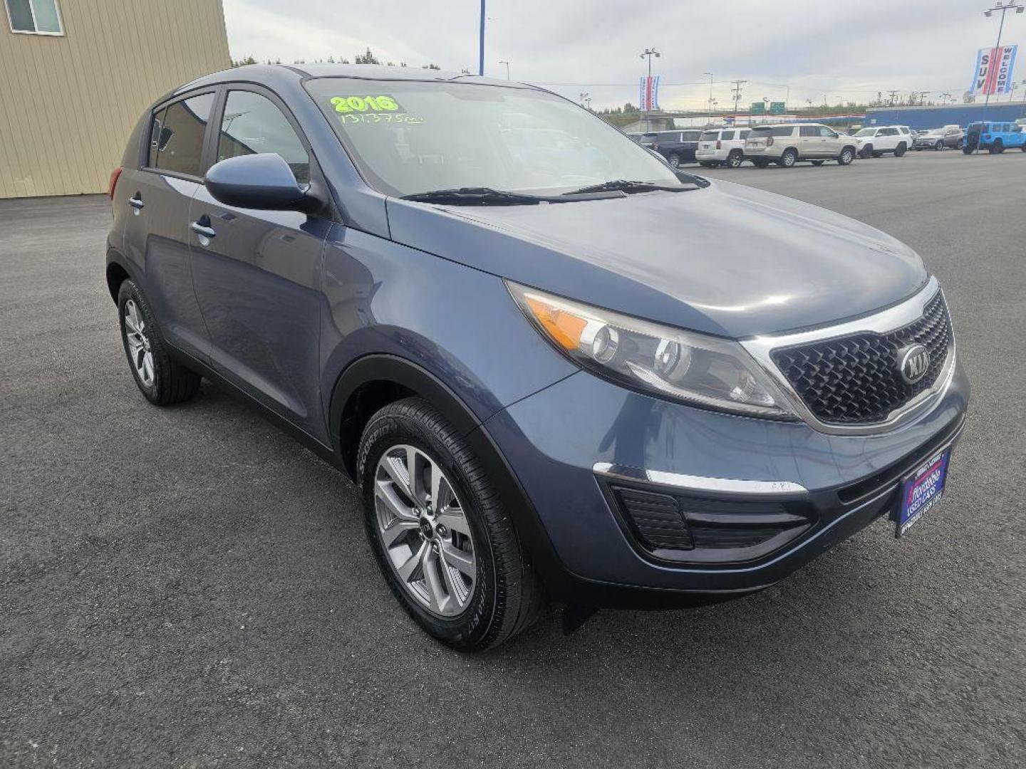 2016 BLUE KIA SPORTAGE LX (KNDPB3AC1G7) with an 2.4L engine, Automatic transmission, located at 2525 S. Cushman, Fairbanks, AK, 99701, (907) 452-5707, 64.824036, -147.712311 - Photo#3