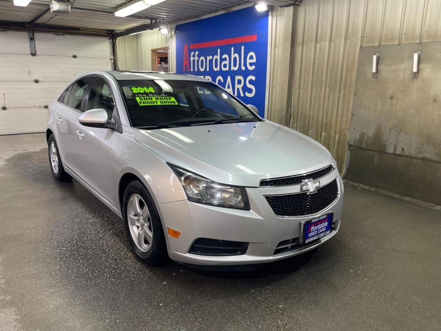2014 SILVER CHEVROLET CRUZE LT (1G1PC5SB0E7) with an 1.4L engine, Automatic transmission, located at 2525 S. Cushman, Fairbanks, AK, 99701, (907) 452-5707, 64.824036, -147.712311 - Photo#0