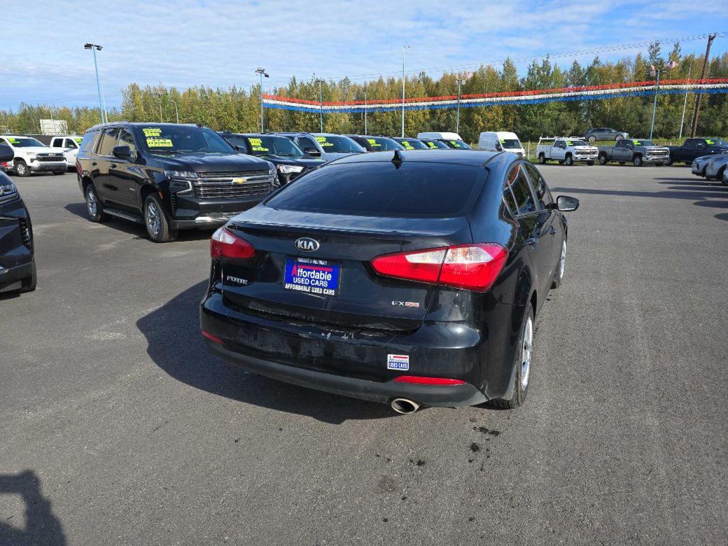 2014 BLACK KIA FORTE EX (KNAFZ4A81E5) with an 2.0L engine, Automatic transmission, located at 2525 S. Cushman, Fairbanks, AK, 99701, (907) 452-5707, 64.824036, -147.712311 - Photo#4